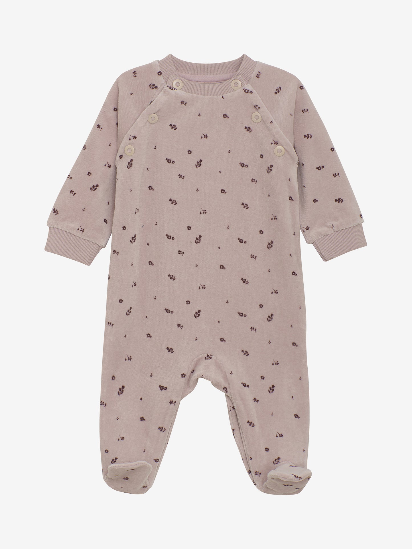 Romper LS Velour - Violet Ice