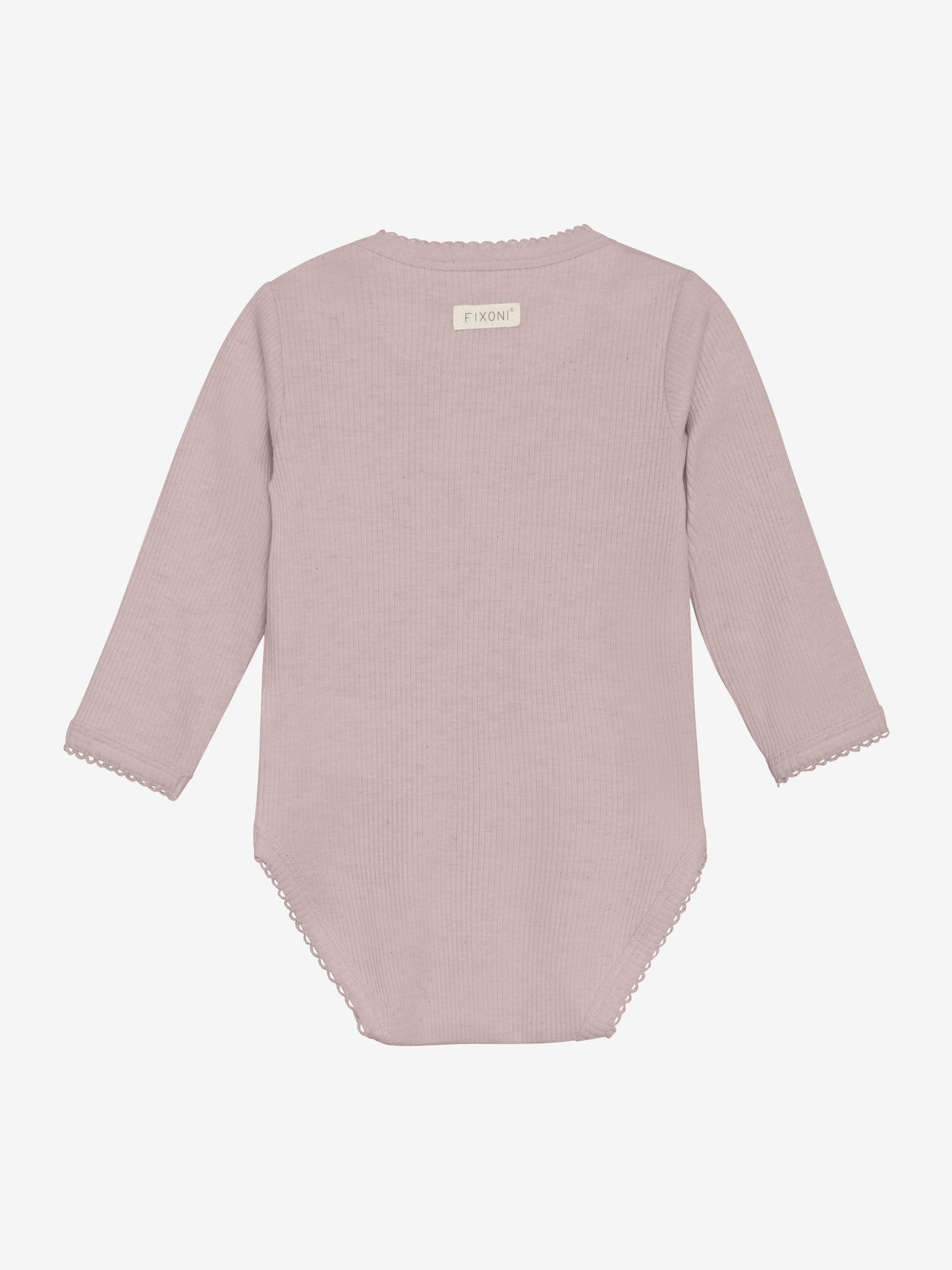 Wrap Body LS Melange Rib - Pale Mauve Melange