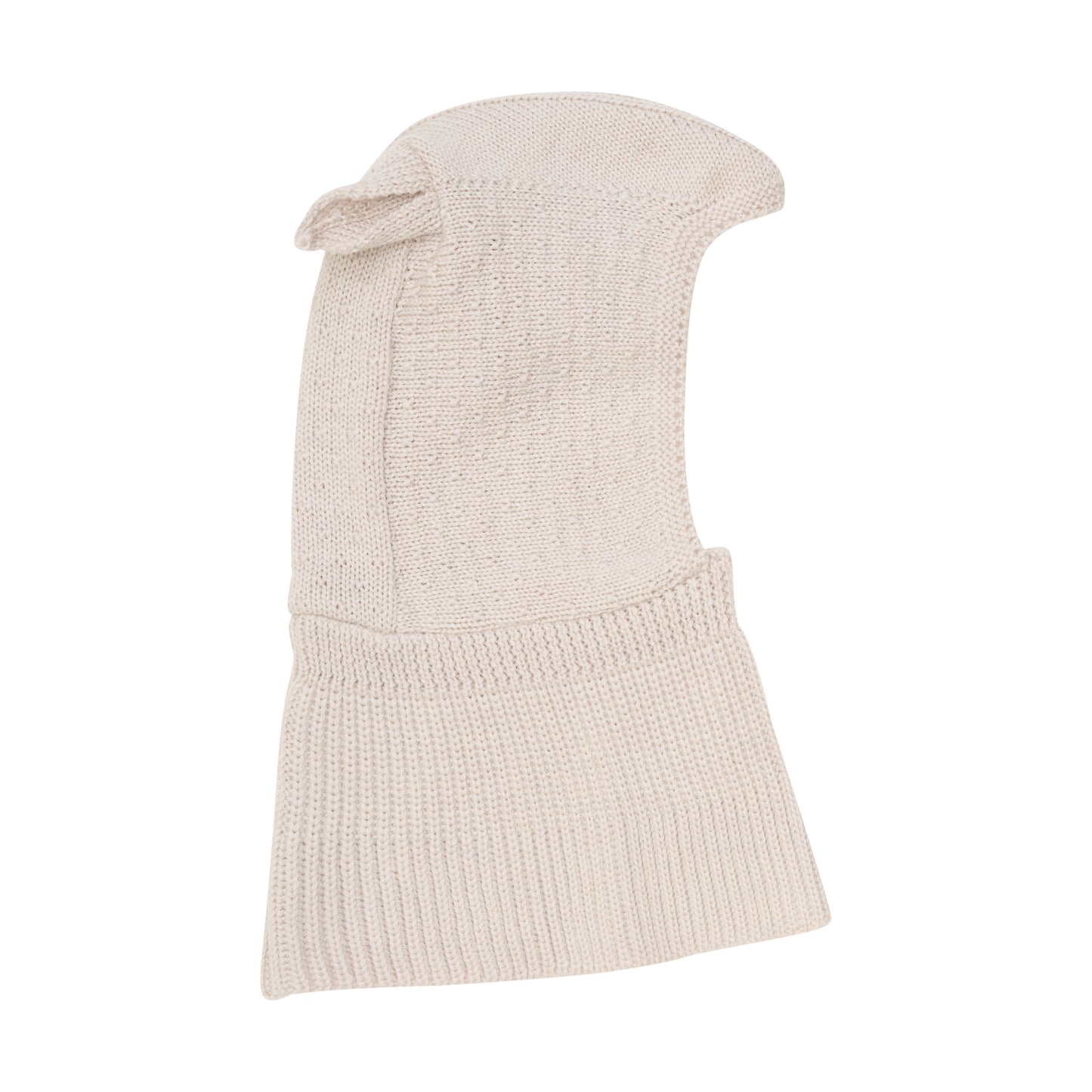 Balaclava Ears Wool Knit - Sand Melange