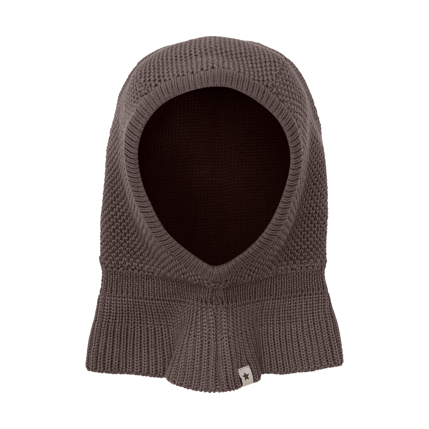 Balaclava Wool Knit Windstop - Brown Melange