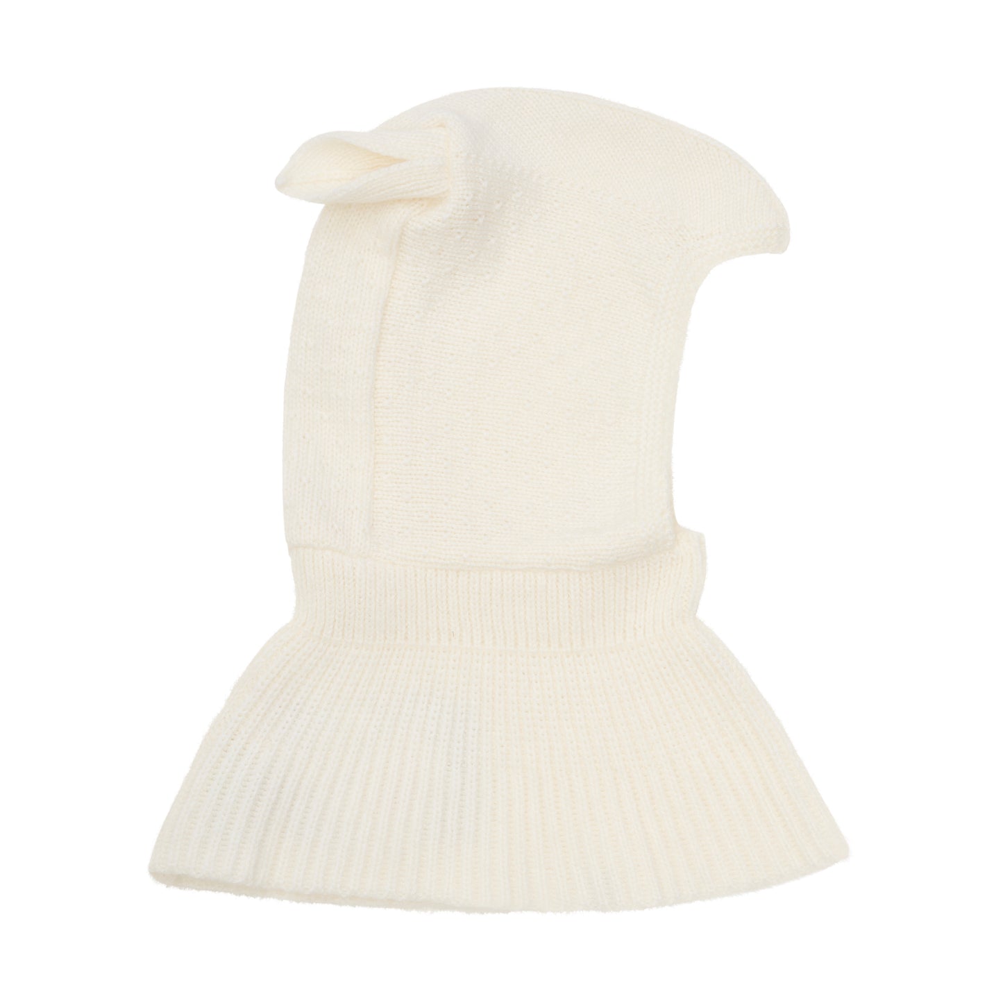 Balaclava Ears Wool Knit - Off White