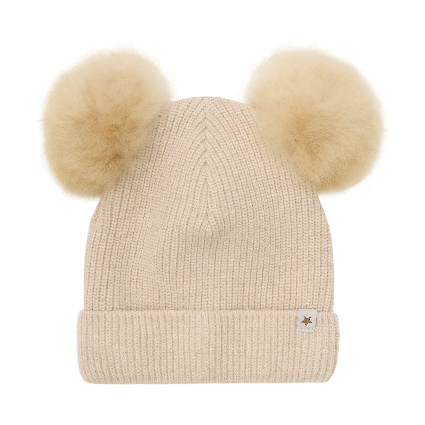Hat Knit Alpaca - Sand Melange