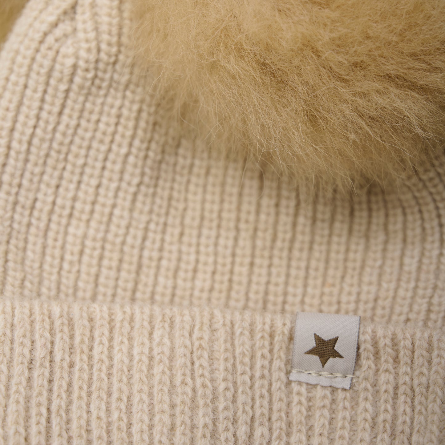 Hat Knit Alpaca - Sand Melange