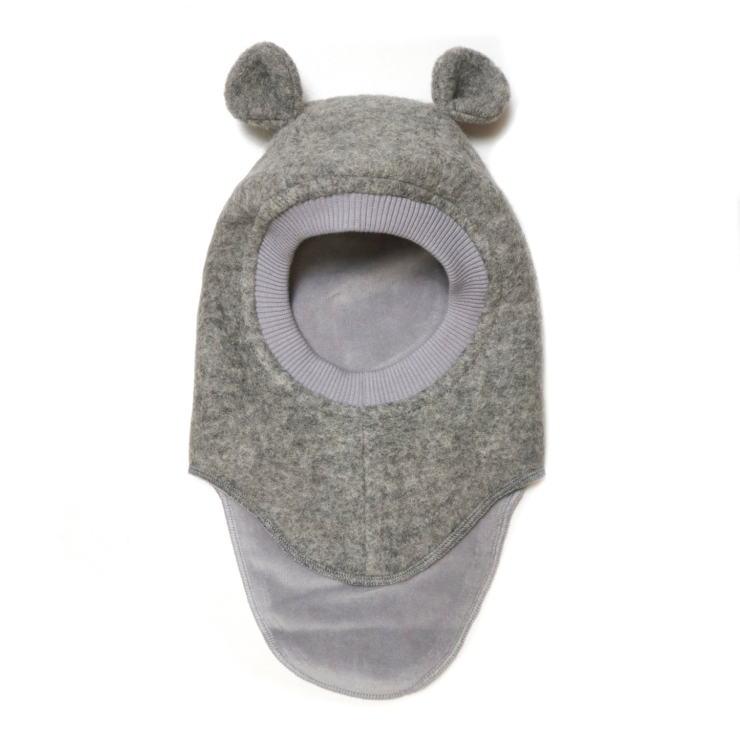 Balaclava Ears Wool - Medium Grey Melange