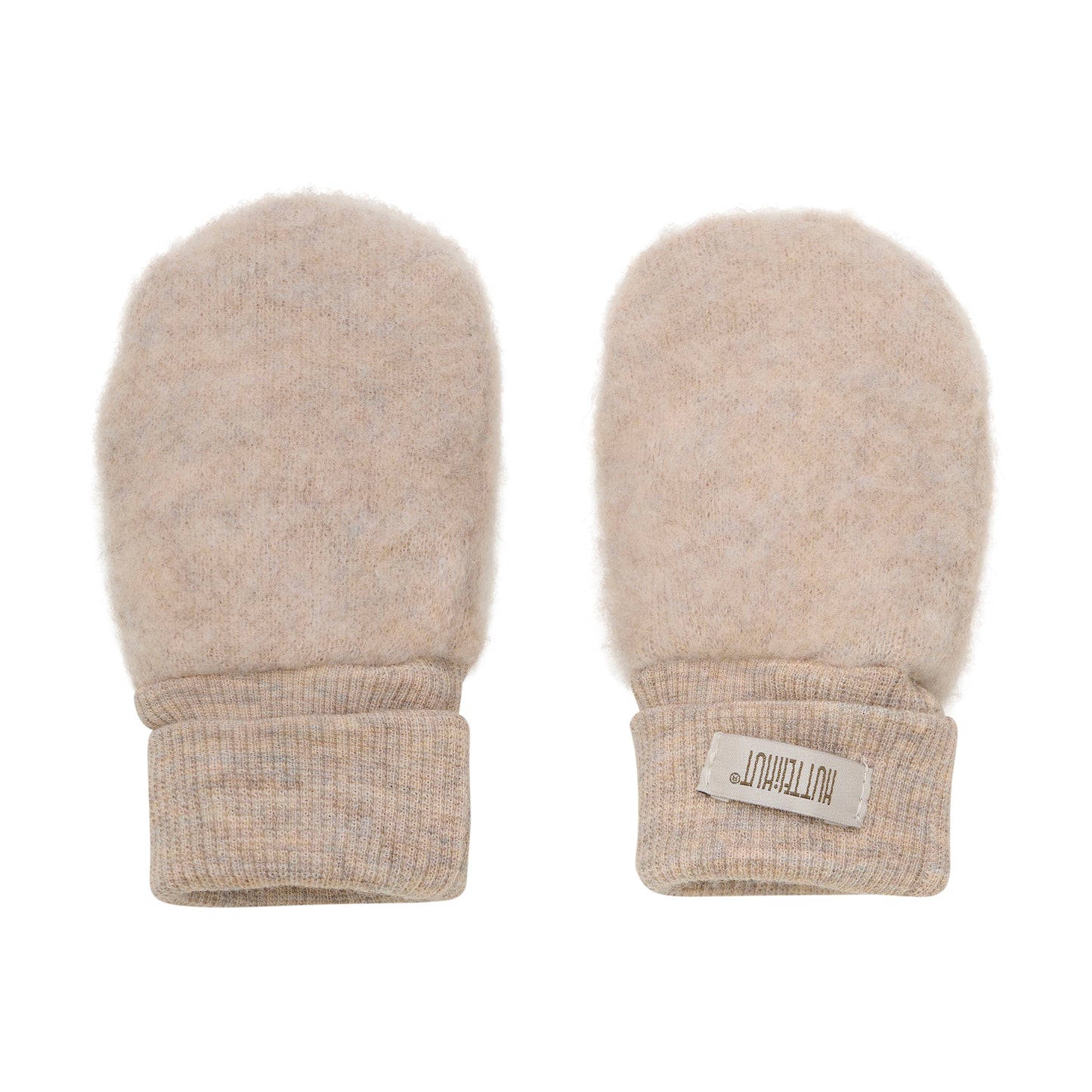 Mittens Wool Fleece 2-layer - Camel Melange