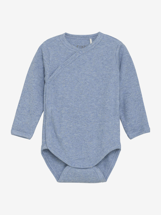Wrap Body LS Melange Rib - Rain Washed Melange