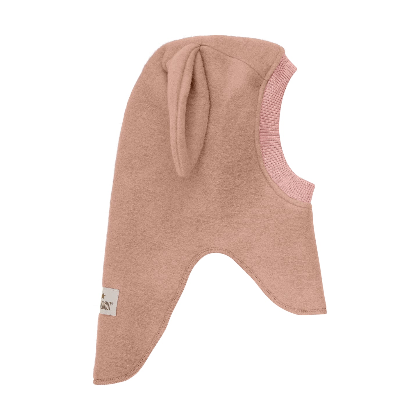Balaclava Ears Wool - Rose Melange