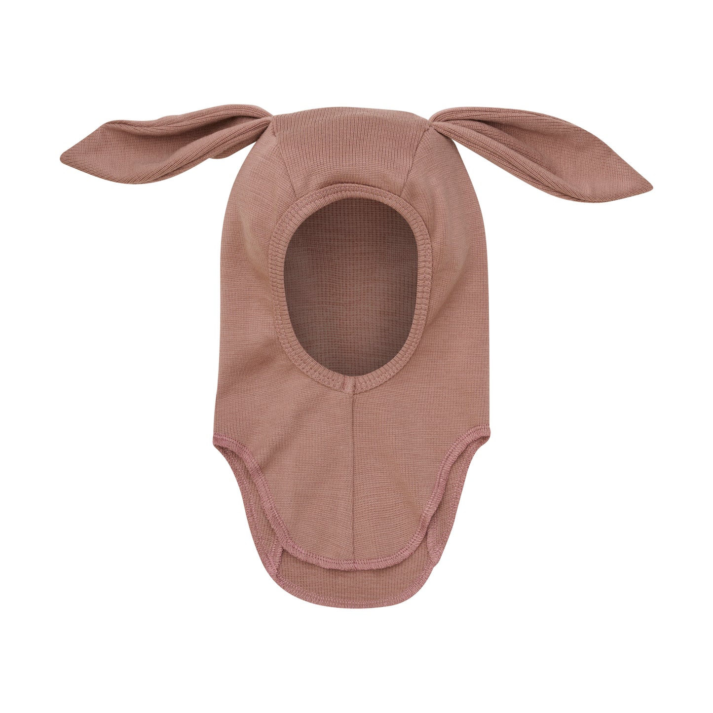 Balaclava Ears Wool Rib - Burlwood