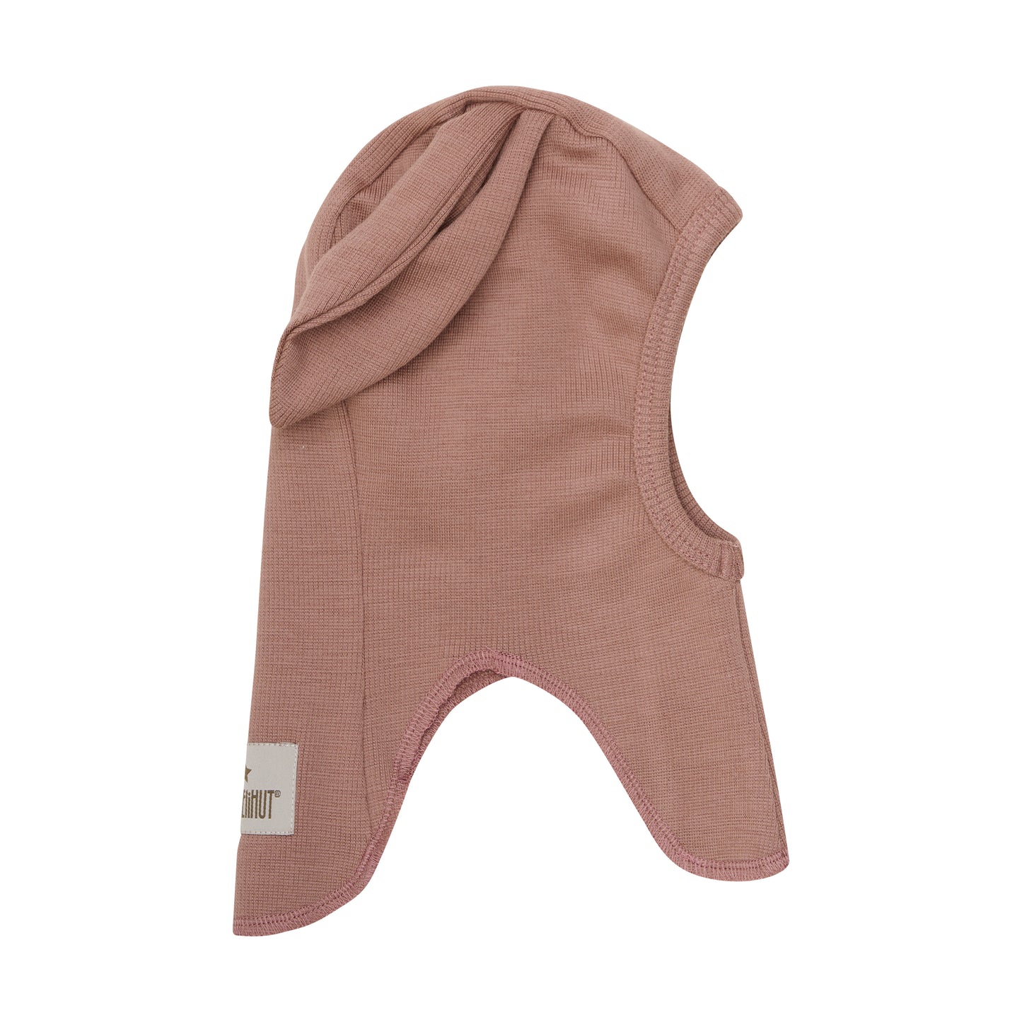 Balaclava Ears Wool Rib - Burlwood