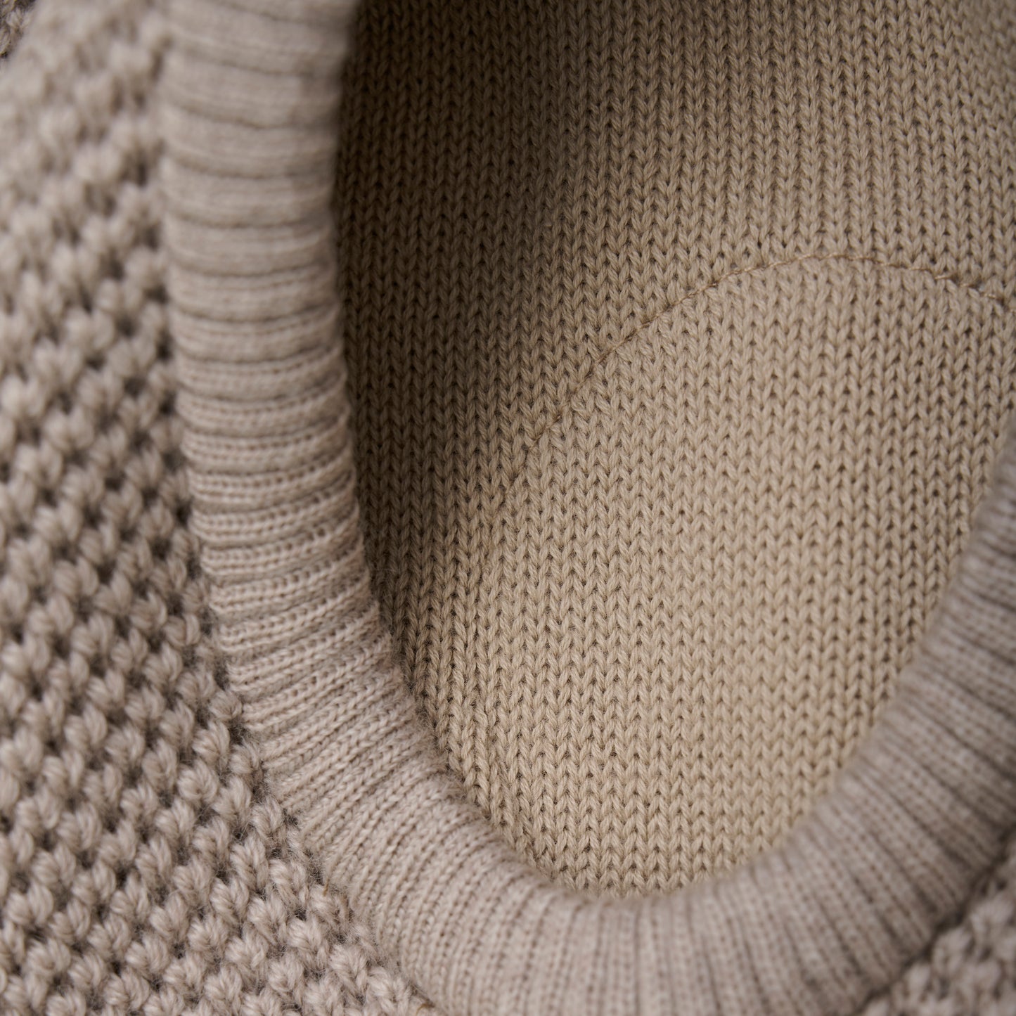 Balaclava Wool Knit Windstop - Sand Melange