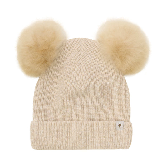 Hat Knit Alpaca - Sand Melange