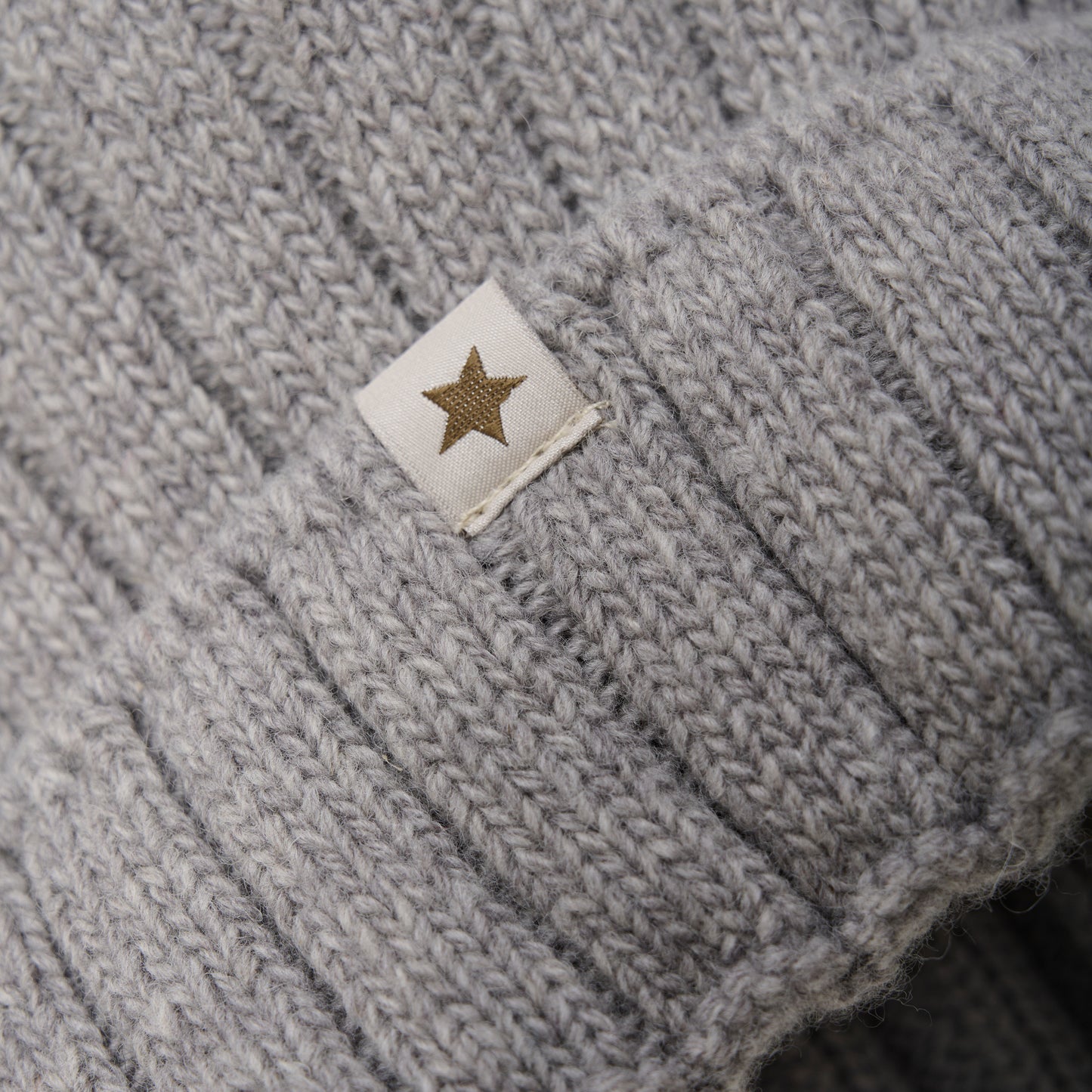 Hat Knit Alpaca - Medium Grey Melange