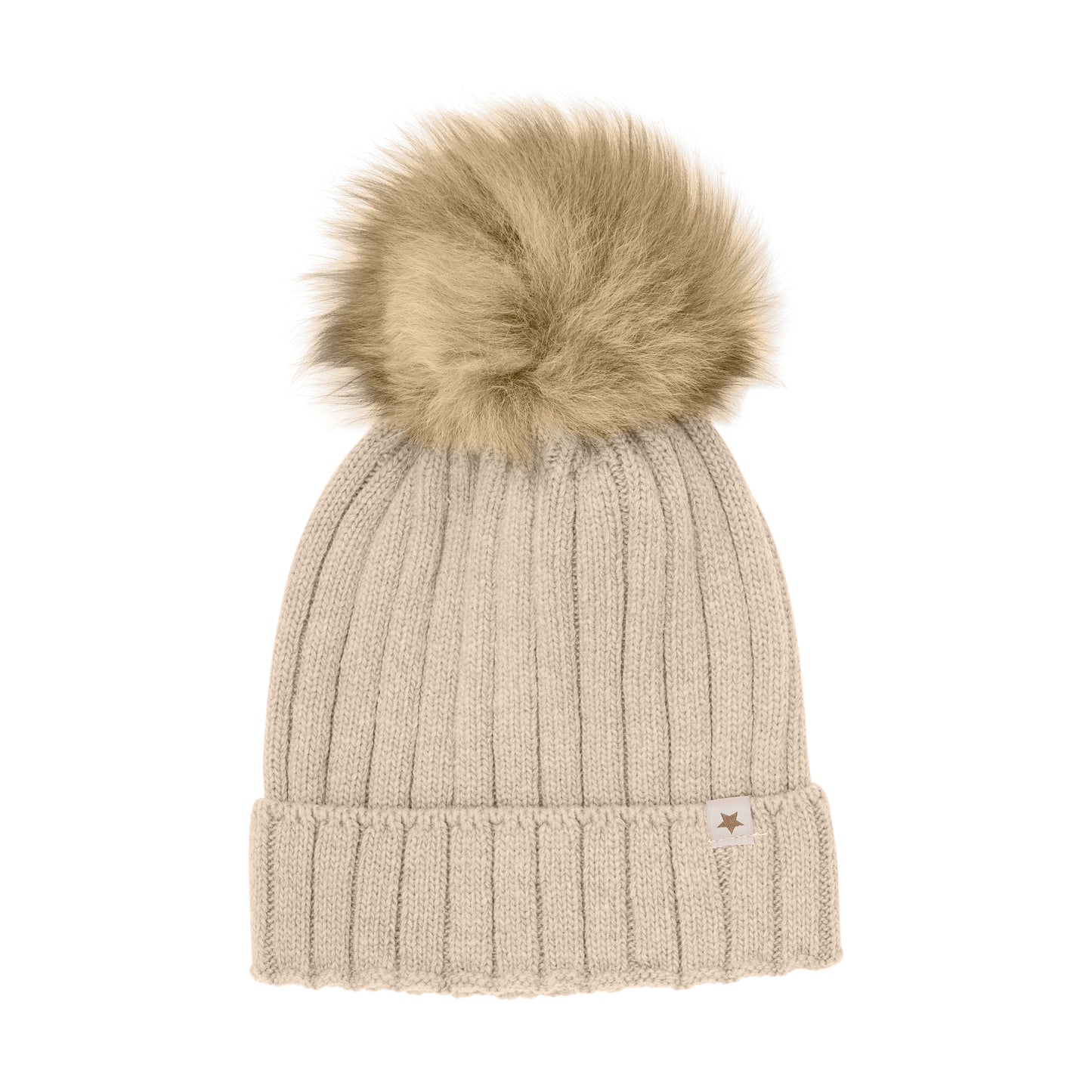 Hat Knit Alpaca - Sand Melange
