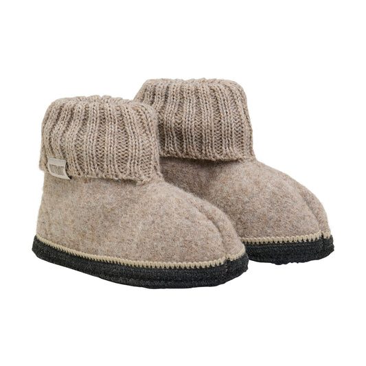 Slippers Wool - Camel Melange