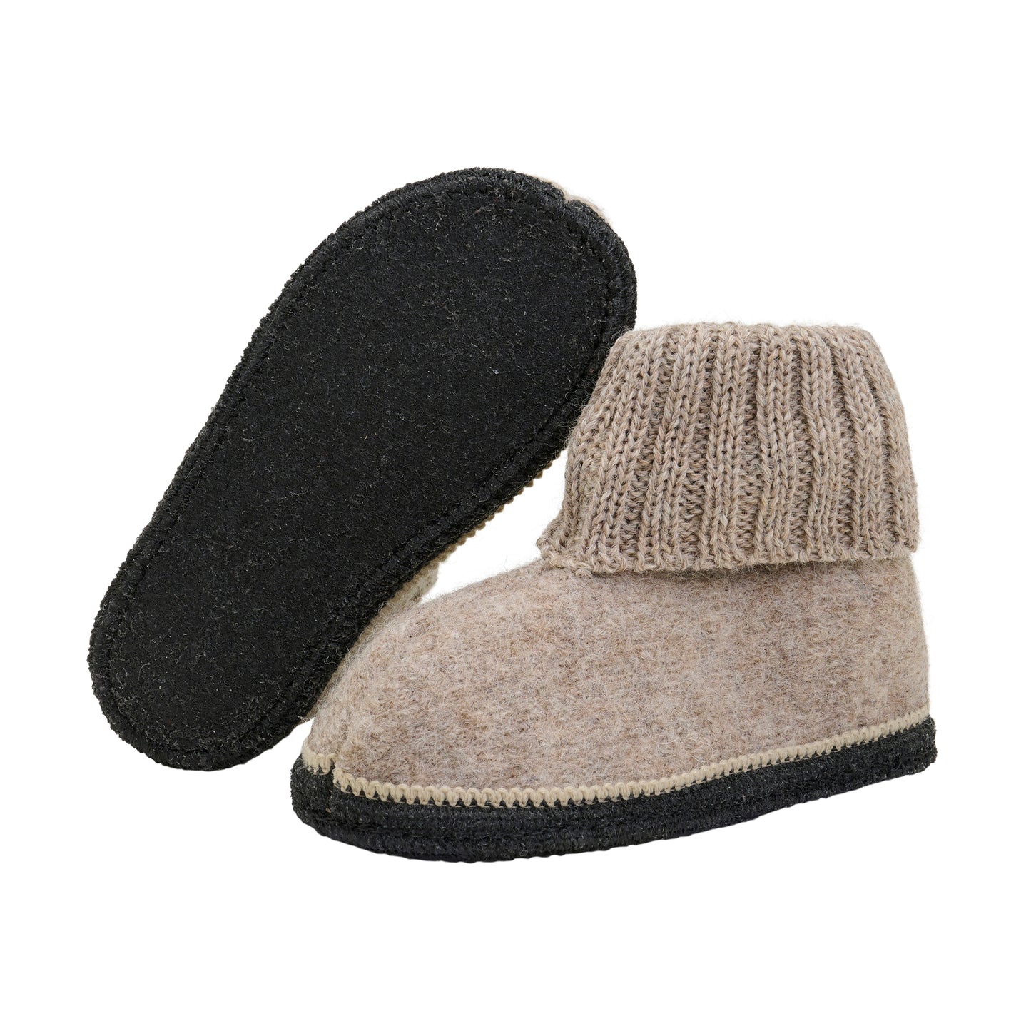Slippers Wool - Camel Melange