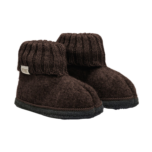 Slippers Wool - Coffee Bean