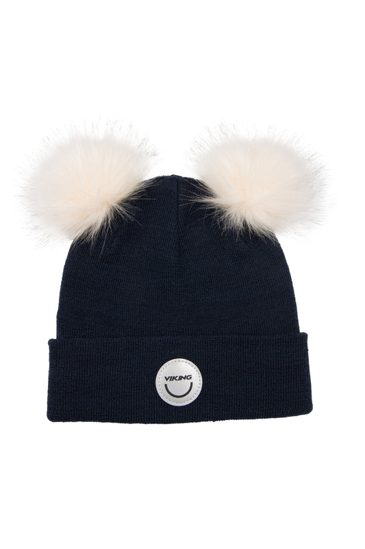 Play Pon Pon Wool Beanie - Navy