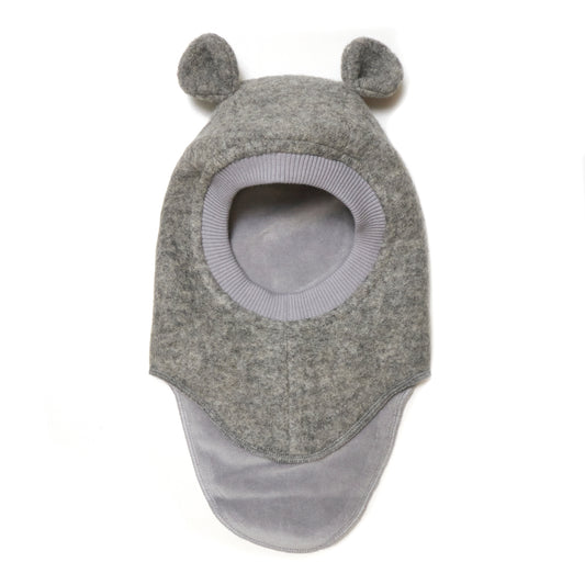 Balaclava Ears Wool - Medium Grey Melange
