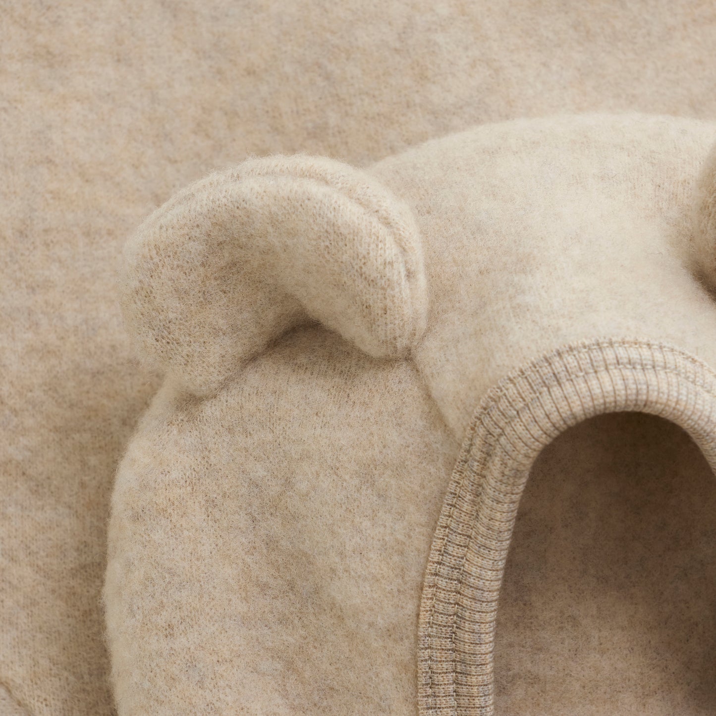 Jacket Ears Wool Fleece - Camel Melange