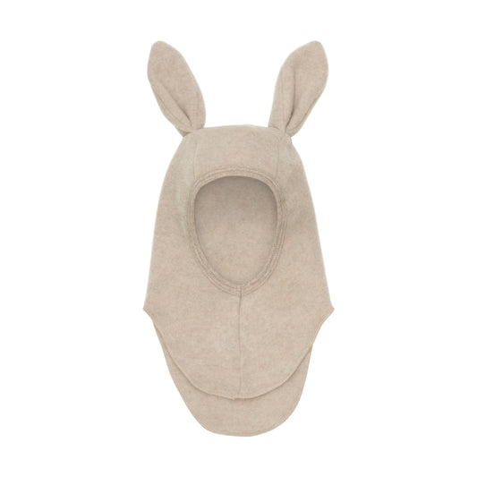 Balaclava Ears Wool Fleece - Camel Melange