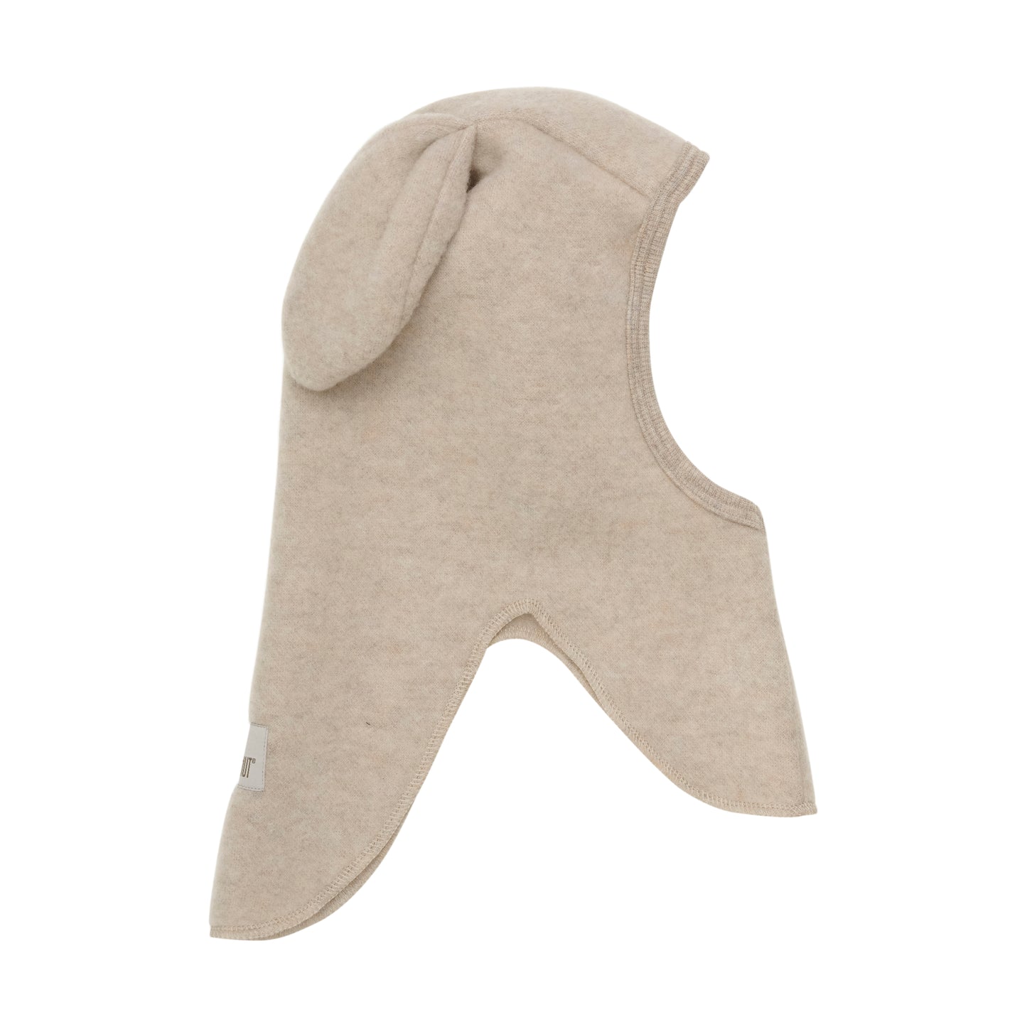 Balaclava Ears Wool Fleece - Camel Melange