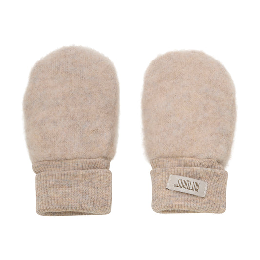 Mittens Wool Fleece 2-layer - Camel Melange
