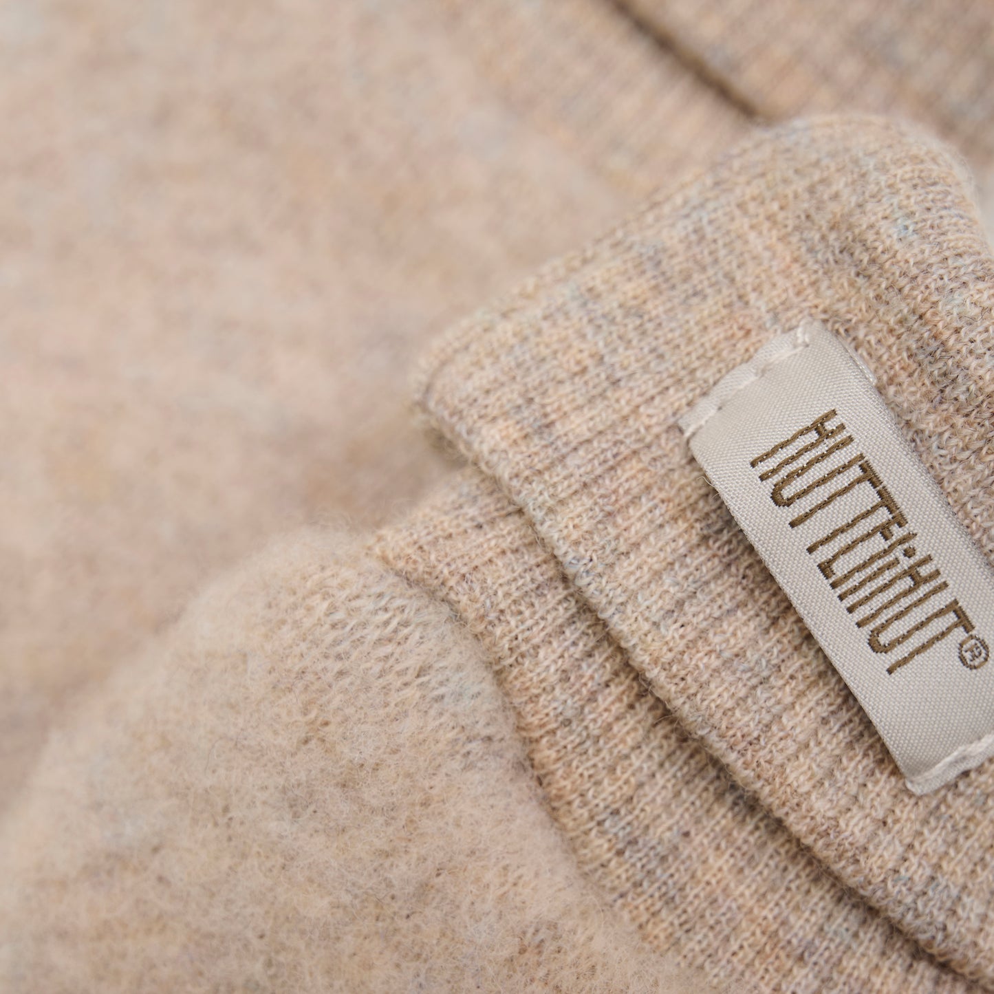 Mittens Wool Fleece 2-layer - Camel Melange