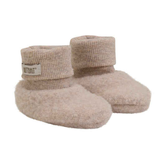 Footies Wool Fleece 2-layer - Camel Melange