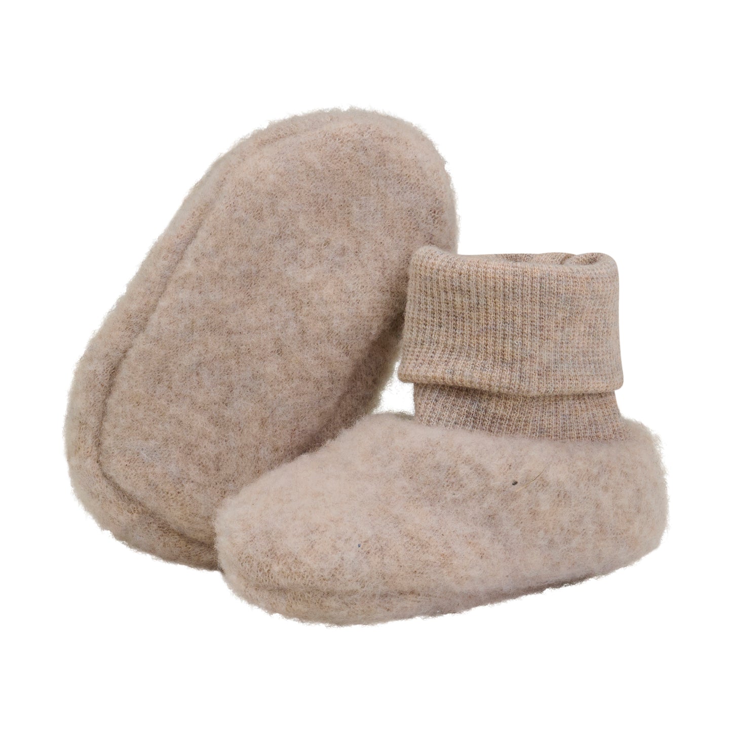 Footies Wool Fleece 2-layer - Camel Melange