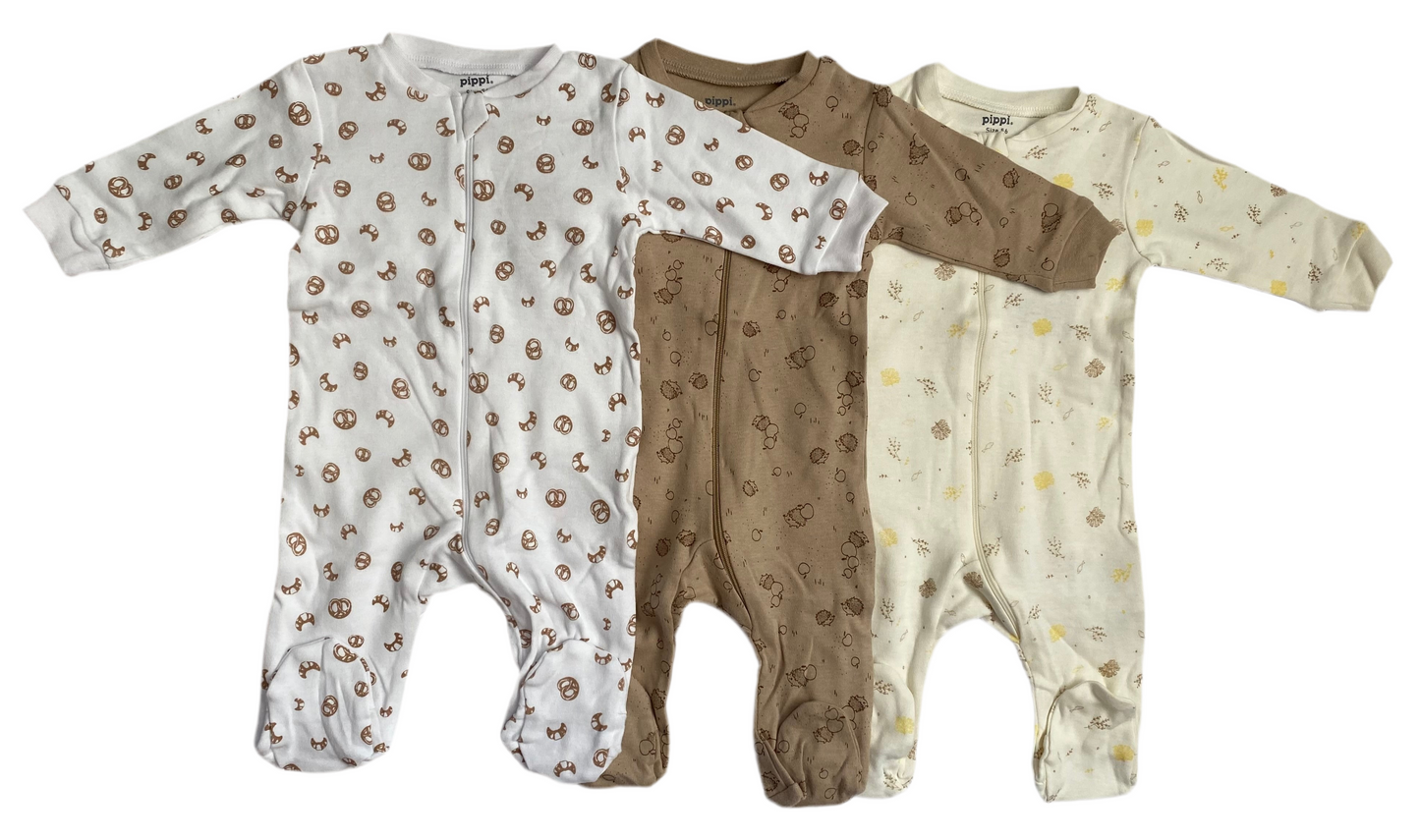 Pysjamas med fot - Off White