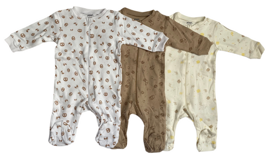 Pysjamas med fot - Off White
