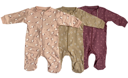 Pysjamas med fot - Pink