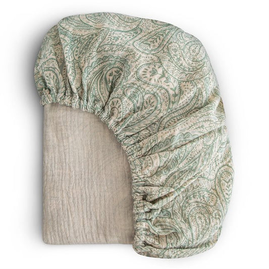 Mushie laken 60x120 - Green Paisley
