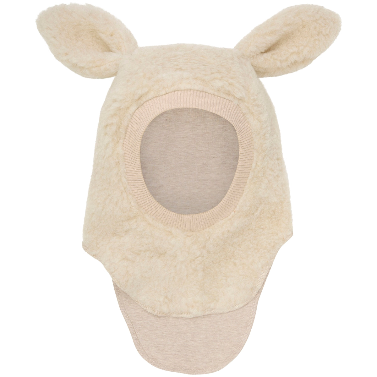 Balaclava Ears Wool Teddy - Cement