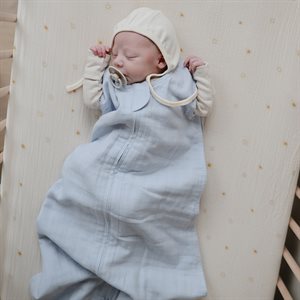 Mushie Muslin Sovepose - Baby Blue